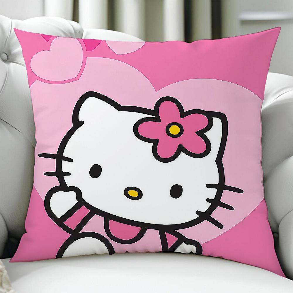 HelloS KKittyS Cartoon cushion cover Birthday Anniversary Gifts Double Sided Printed Zipper Cushion Cover Soft Skin Bedding 30x30CM(12x12in)