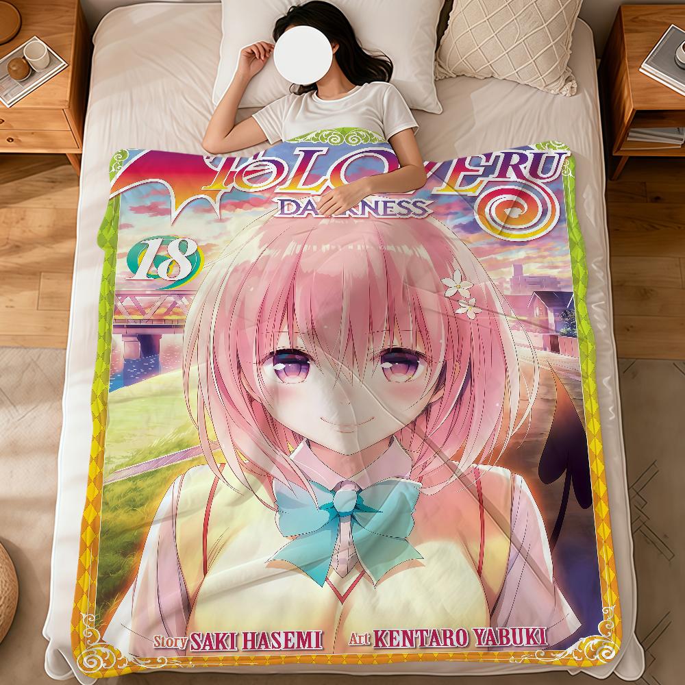 anime cute girl Momo Velia d-Deviluke to love ru soft warm plush blanket dormitory sofa living room hogar bedroom gift nap home