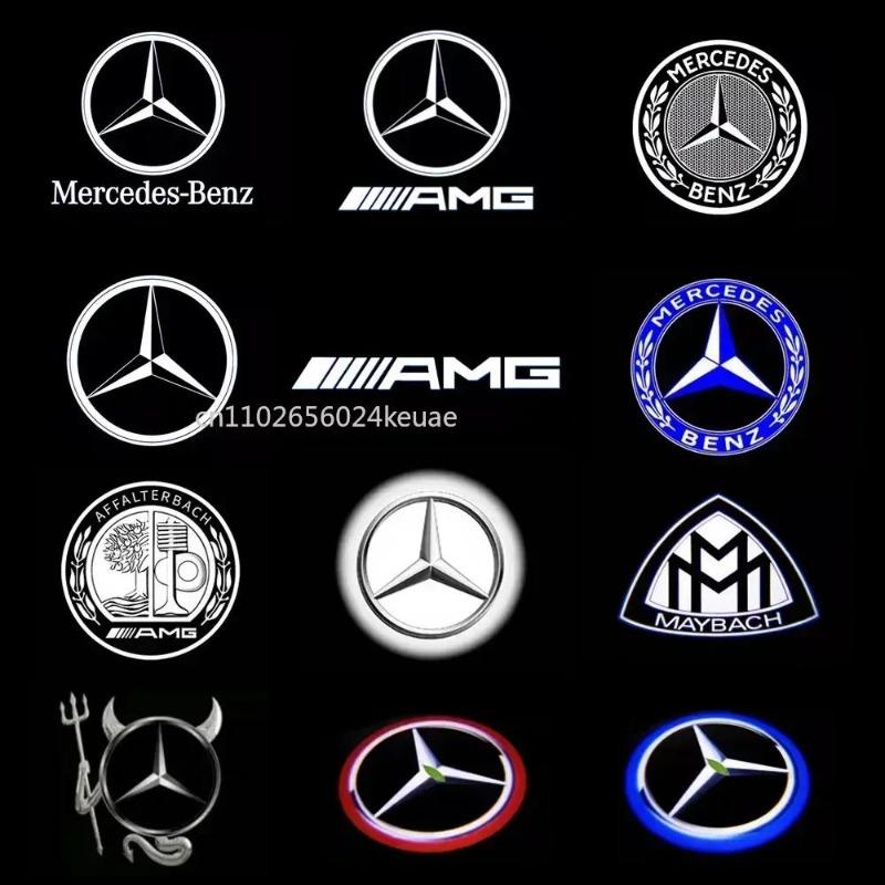 2X LED Auto Tür Willkommenslicht Projektor Logo Für Mercedes Benz B E C Klasse W205 AMG W176 W177 W212 W213 W246 W247 W166 M X166 GL