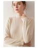 Autumn/Winter Women's Pure Cashmere Semi-High Neck Loose Knitted Sweater Pullover.