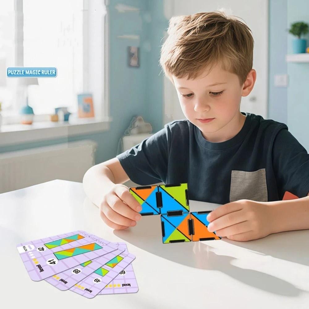 Versatile Assembly Transforming Puzzle Cube Building Model Jigsaw Puzzle Ruler  Children Gift