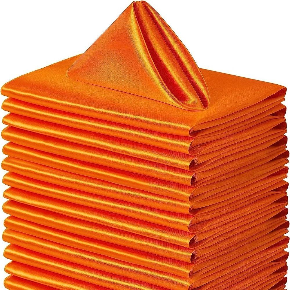 10pcs Soft Satin Napkin 30x30cm Table Napkins High-end Dinner Napkins  Event