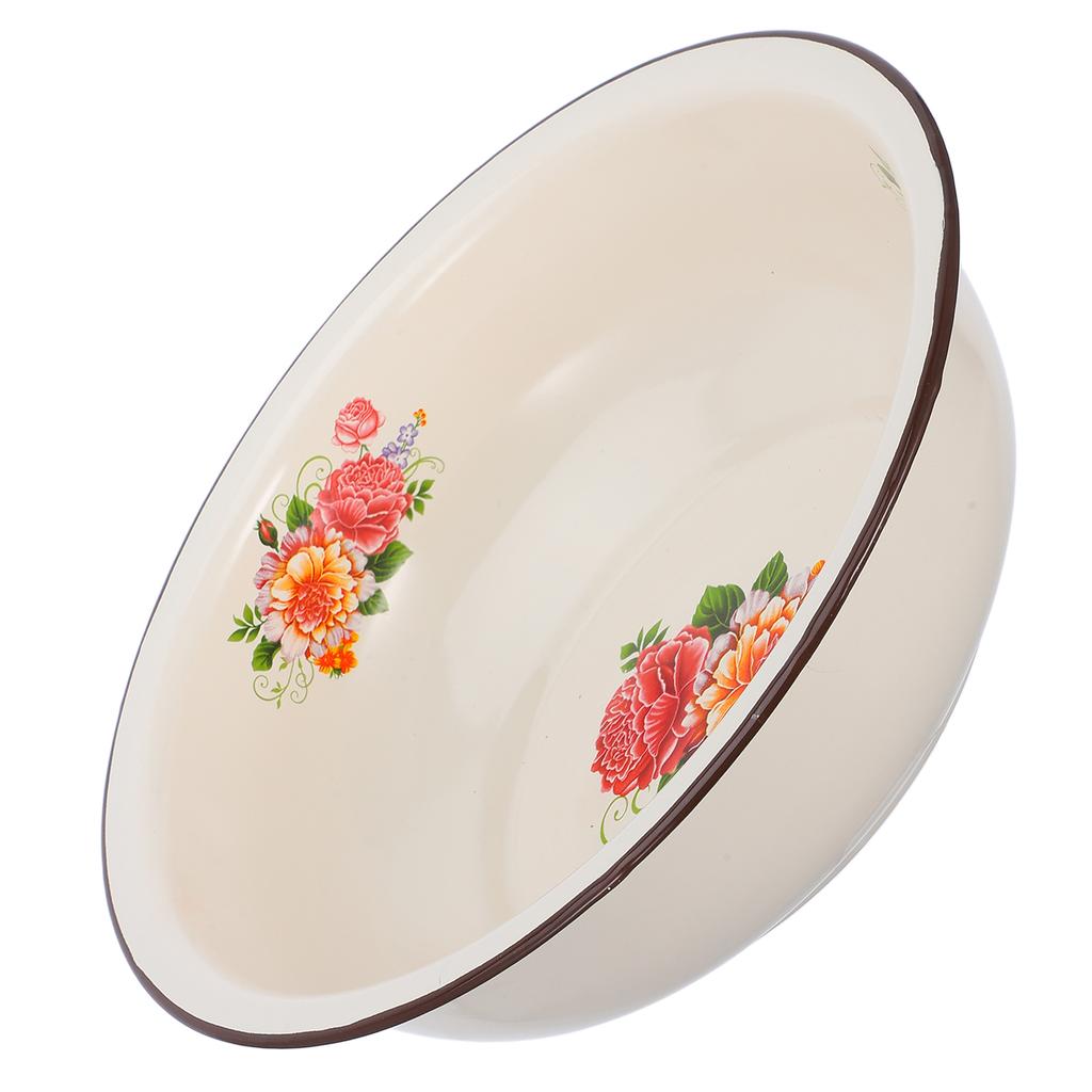 30CM Chińska Emaliowana Miska Duża Pojemność Misa Vintage Miski do Mieszania Kuchenna Miska na Owoce Forma do Ciasta Naczynia Emaliowane Miska do Mycia