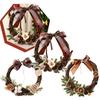 Stunning Christmas Rattan Wreath Garland For Front Door And Wall Decor With Pinecones