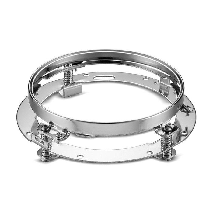 Anneau fixation 7" pour Harley Davidson Road King Classic 98-13 Support montage chrome