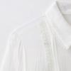 2025 Spring Women's Elegant Commuter Lace Pleated Lapel Shirt