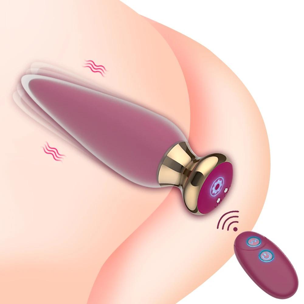 Vibrator anal Jucărie sexuală pentru bărbați și femei Plug anal cu telecomandă fără fir Masaj de prostată masculin Vagin Dildo cu punct G Vibrator anus Plug anal