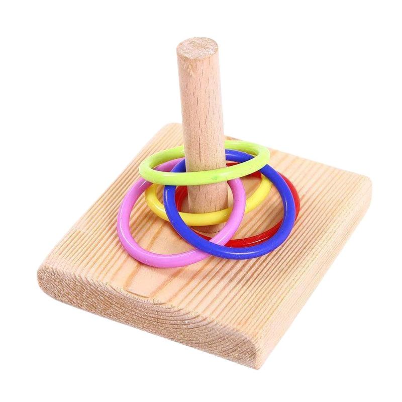 §Bird Training Ring Toy Parrot Educational Toys Training Interactive Bird Supplies Bird Toys Random Color
