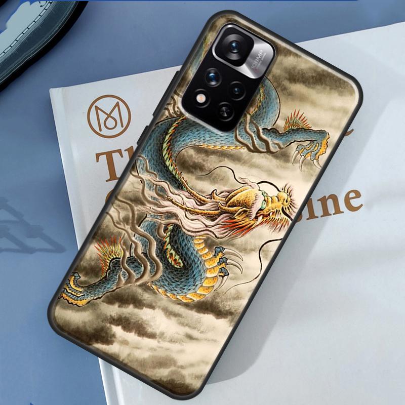 Chinese Dragon Case For Xiaomi Redmi Note 14 13 11 9 10 12 Pro 9S 10S 11S 12S Redmi 10C 12C 13C 14C Cover