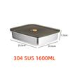 Portable Food Fruit Bento Box 304 Stainless Steel Lunch Box With Lid Snacks Containers Box Leak-Proof Storage Fresh-keeping Box