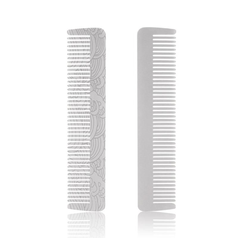 Practical Stainless Steel Men’s Hair Beard Comb For Travel Compact Grooming Tool Professional Hairdressing Combs