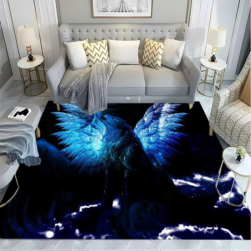 3D Printing Cartoon Wolf Large Area Carpets for Home Living Room Kids Bedroom Sofa Doormat Kitchen Floor Rugs Anti-slip Decor