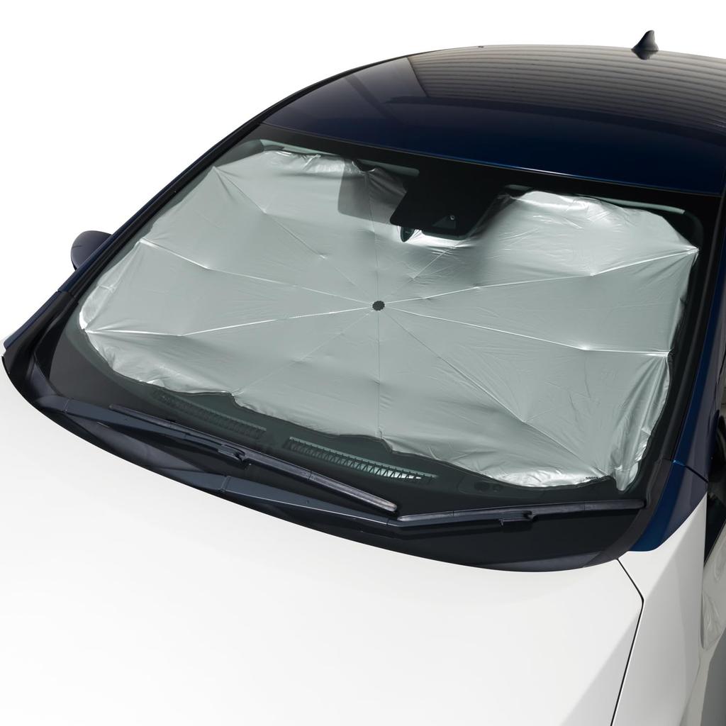 BONFORM Easy Shade II 1350 x 750 Umbrella-Shaped Sunshade, Medium, Size mm, Color Silver, 7608-07SI