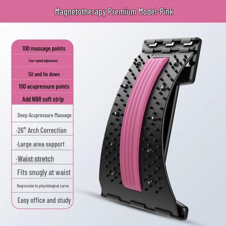 Back Stretcher & Massager: Lumbar Support and Spine Corrector Large (35x23.5)