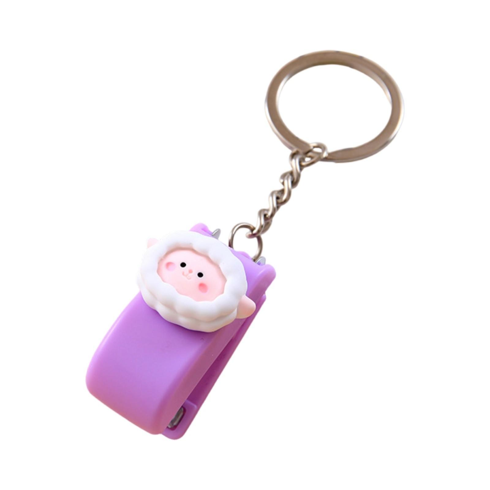 

Мультяшный маленький степлер студенческий скоросшиватель с брелком One Size