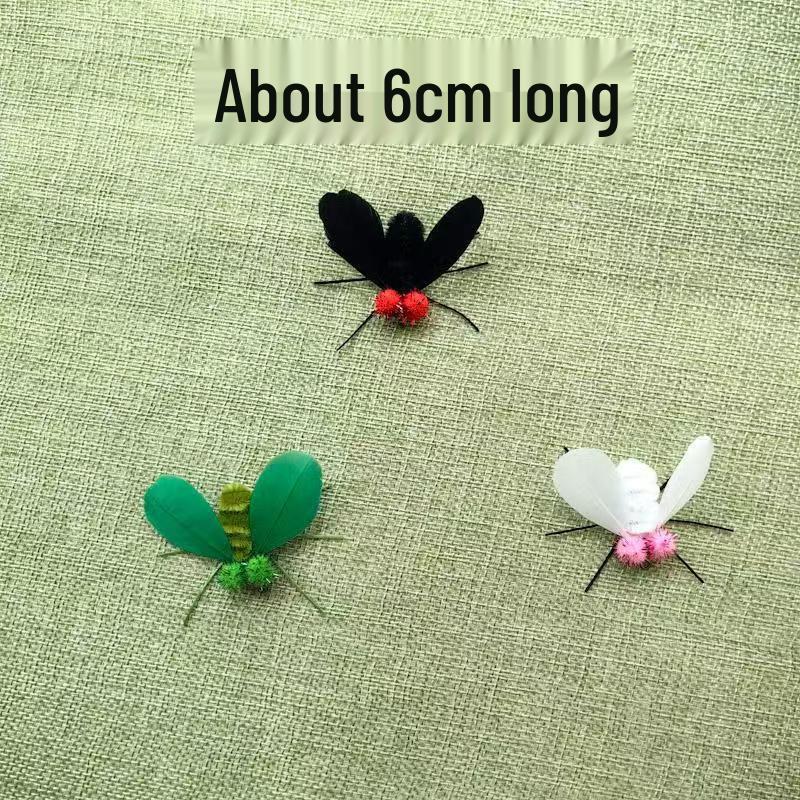 

Bee & Moth Simulated Insect Cat Toy Replacement Heads - Teasing Stick Accessories for Pet Entertainment