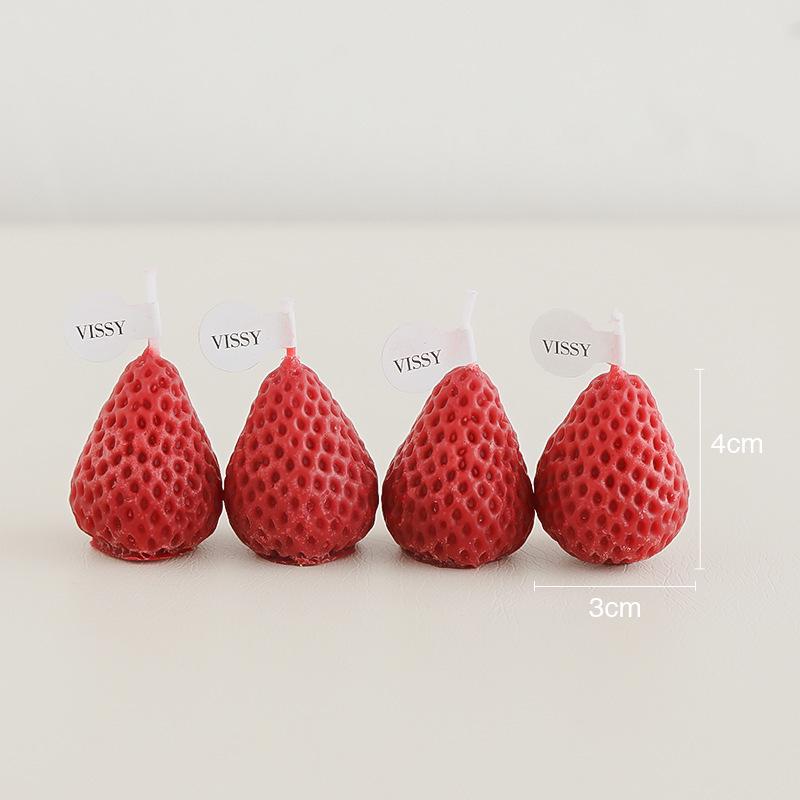Strawberry Scented Soy Wax Candle Gift Set for Birthdays and Parties