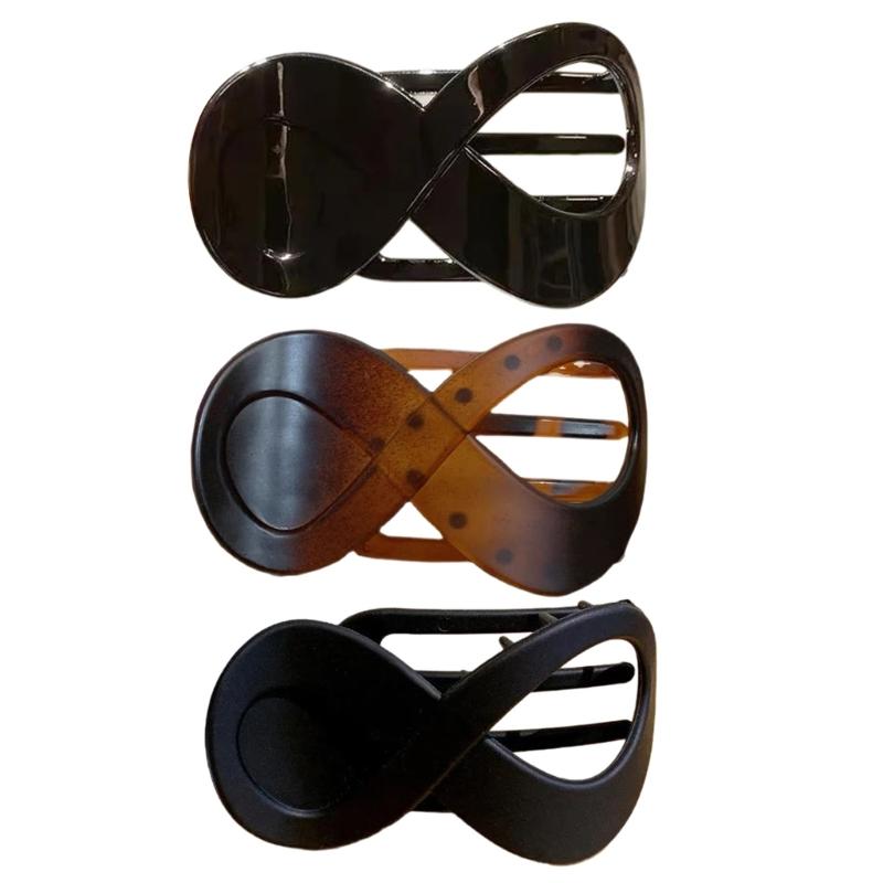 

3pcs Elegant 8 Shape Hair Clip Collection Fashionable Styling Tools Headwear Matte Hair Claw Barrettes for Girls Women 1