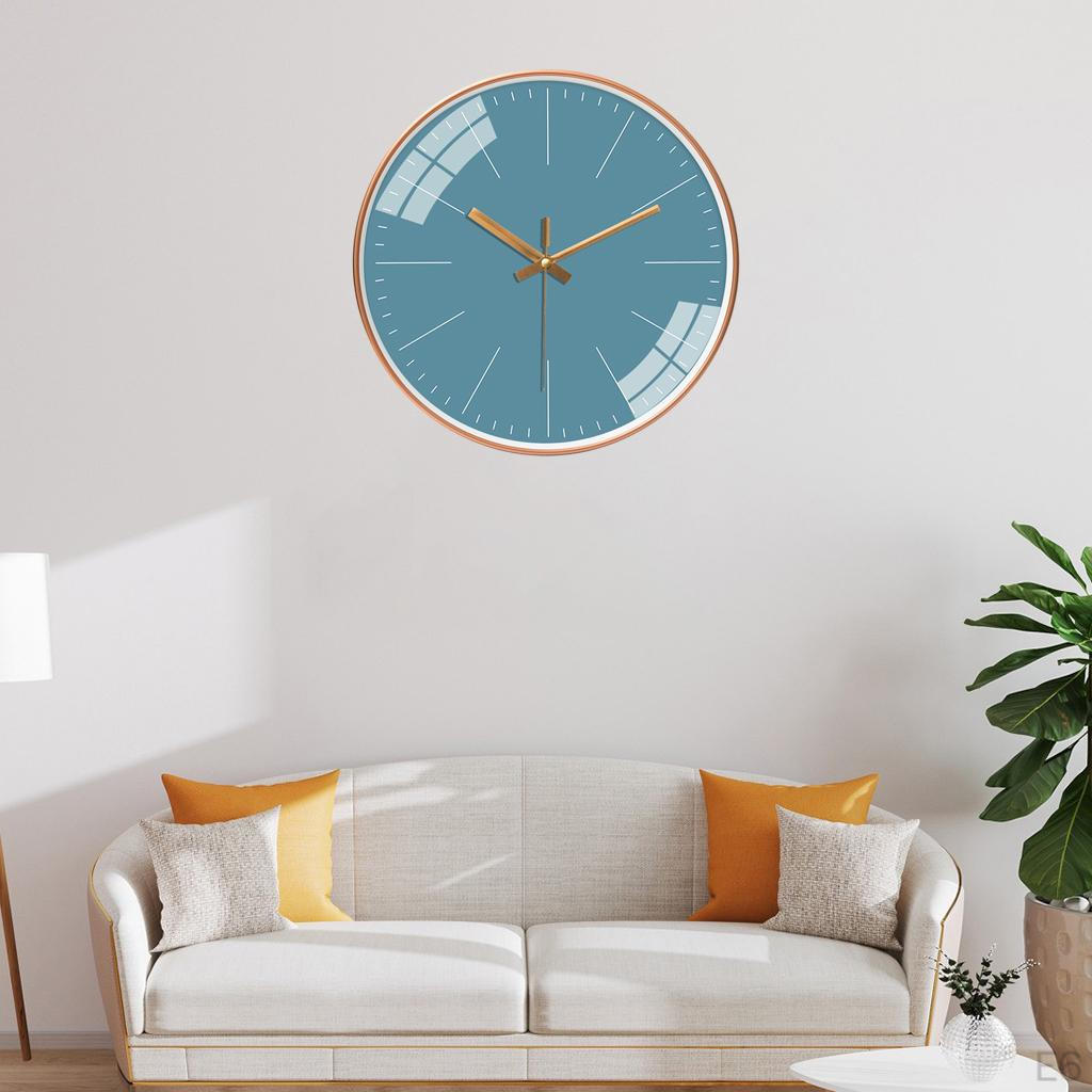12 Inch Wall Clock Round Battery Operated Easy To Read Sweep Movement Art Silent Non Ticking