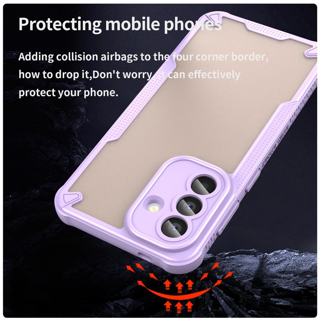 For Samsung Galaxy A57 5G Case PC + TPU Semi-Transparent Frosted Finish Protective Phone Cover