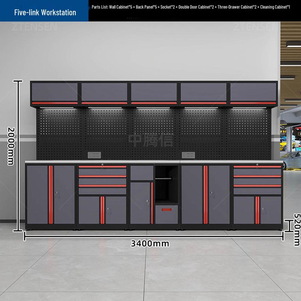 Zhongtengxin Multi-Functional Tool Cabinet & Bicycle Repair Workstation