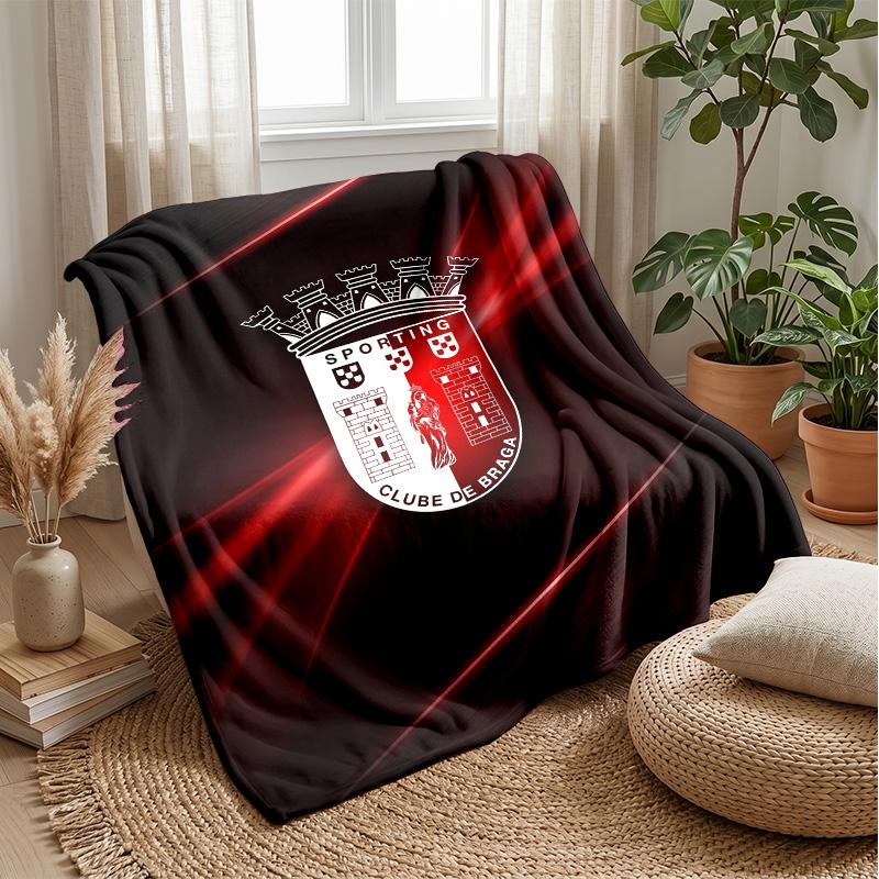 Braga FC Soft Flannel Fleece Blanket Lightweight Cozy Warm Throw Blanket For Sofa Bed Home Decor