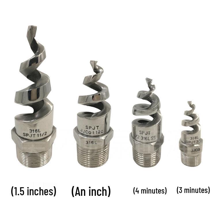 Stainless Steel Spiral Desulfurization & Cooling Nozzle for Industrial Cleaning