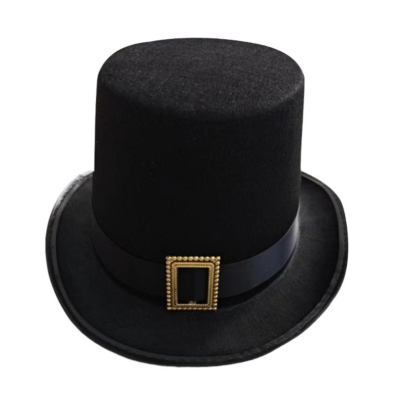 Black Prom Party Formal Top Hat Magician Hat Gentleman Hat Party Costume Hat
