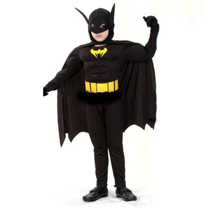 Wunderschönes Halloween Kinderkostüm Superheld Batman Superman Cosplay Anzug für Jungen und Mädchen