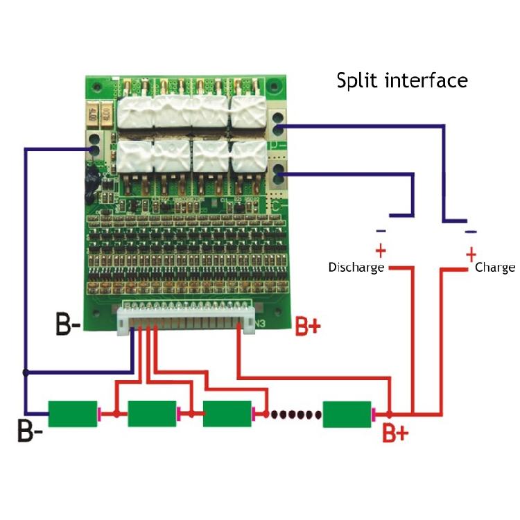 Battery for Protection Board with Balancing 16S 60V 60A BMS- PCB Board for Home