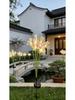 Stainless Steel LED Solar Courtyard Light - Waterproof Outdoor Fiber Optic Flower Ground Plug for Villa Garden Atmosphere