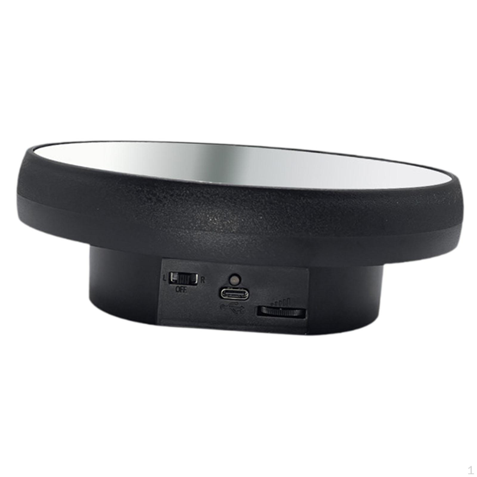 

Electric Motorized Turntable, Multi-purpose Automatic Gift Display Tray, Window Rotating Tray. 16 cm Black