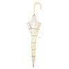 World Party Long Pen Check OF Parasol, Umbrella, Off-White, White, 50cm, Women's, Pattern, 81-8449