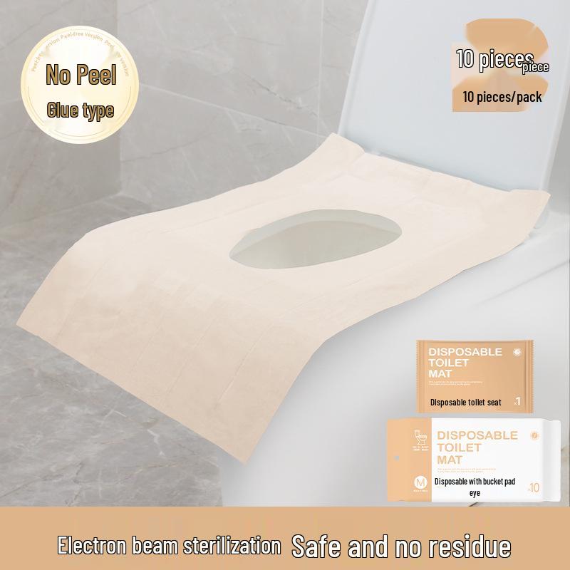 Individually Wrapped No-Peel Disposable Toilet Seat Cover for Travel & Hotel Use