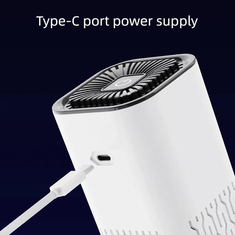 USB Air Purifier, Plug-in Negative Ion Purifier for Home Car, Remove Formaldehyde Odor Smoke Dust, Mini Portable Air Cleaner