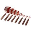 8Pcs Rose Gold Stainless Steel Measuring Spoon Set with Wood Handles Kitchen Baking Accessory