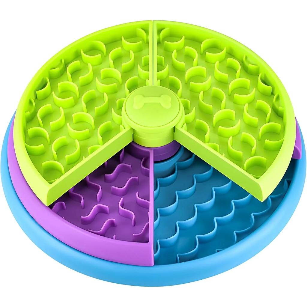 Dog Slow Food Bowl Three-layer Pet Intelligence Rotating Feeder Stable and Anti Slip Dogs Toys Dog Accessories Pet Products