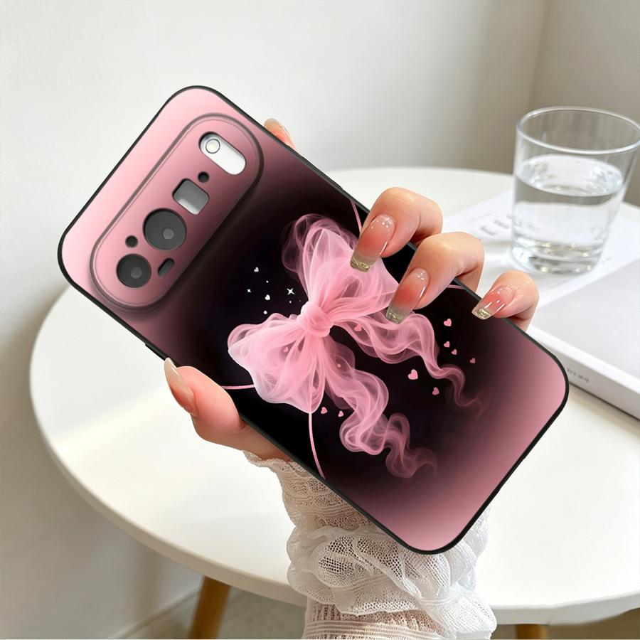 Smoke Powder Bow Case for Google Pixel 10A 6a 6 7 8 Pro 10 9 Pro XL 7a 9a 8a Funda Phone Cover