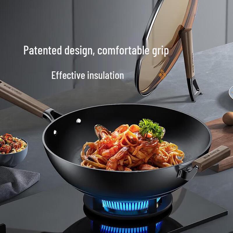Kobach 32cm Uncoated Wrought Iron Wok