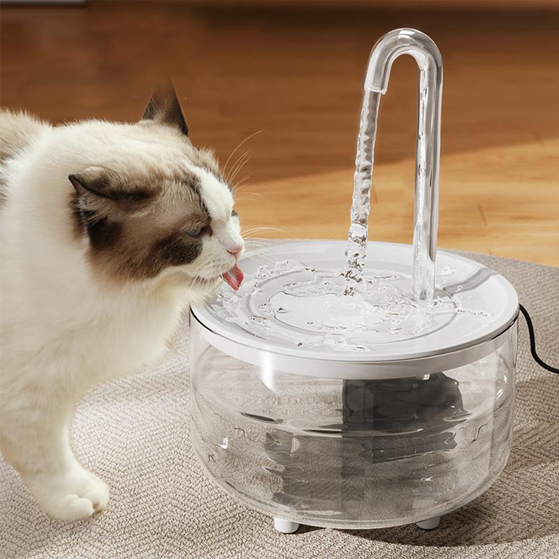 Pet Water Fountain 1L USB Wireless Water Fountain Dog Bowl Automatic Cat Water Dispenser Clear Pet Fountain To Keep Pets