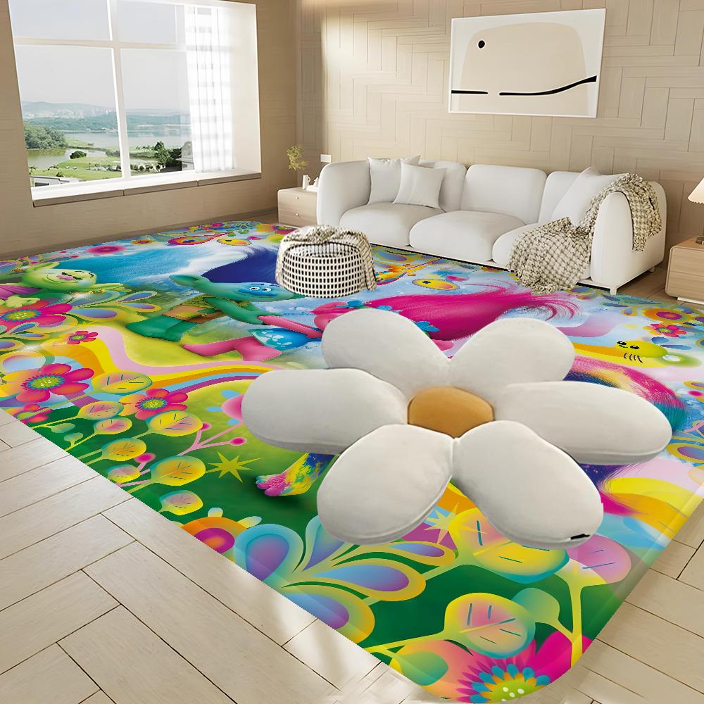 Cartoon T-Trolls Bathroom Mat Kids Room Bedroom Decoration Balcony Anti-Slip Doormat Living Room Welcome Rug