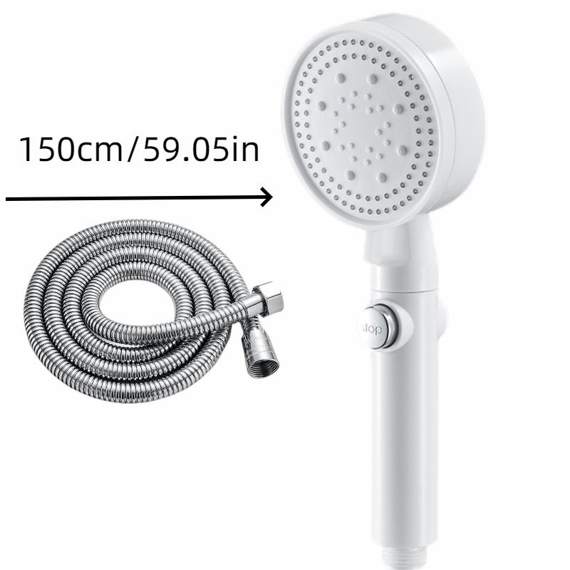 Abs Handheld Showerhead With Powerful Water Pressure And Five Spray Modes For Bathroom