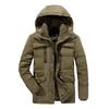 Plus-size Men's Cotton-padded Coat with Fleece and Thickening Medium Length Plus-size Warm Cotton-padded Coat