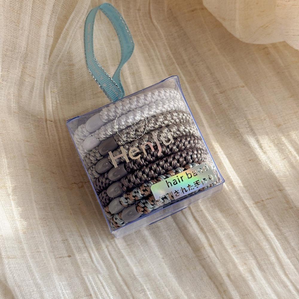 Кольцо для волос Базовый набор резинок для волос Высокая эластичность Цветные резинки-скранчи Плетеная резинка Ежедневные Style 9