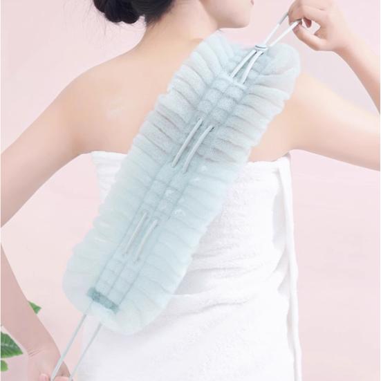 Bath Towel Nylon Back Scrubber Exfoliating Body Scrubber Men Women Shower Loofah Scrubber Quick-Drying Cleaning Towel