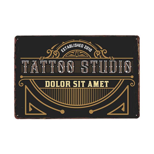 Neue Tattoo Shop Barbershop Hängen Malerei Dekor Metall Platte Poster Vintage Wand Aufkleber Kunst Eisen Plaques Dekorationen 20x30 cm