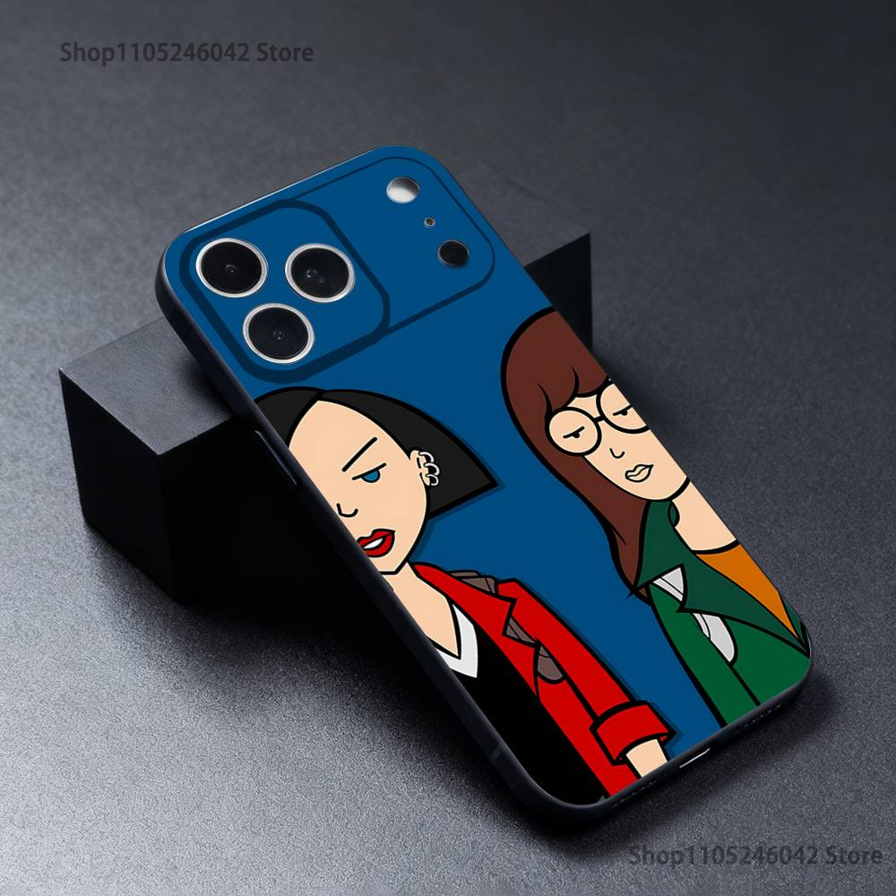 Daria Cool Girl Fashion Phone Case For iPhone 17,16,15,14,13,12,11,Pro,XS,Max,XR,Plus,E,SE4,Mini Black Soft Cover