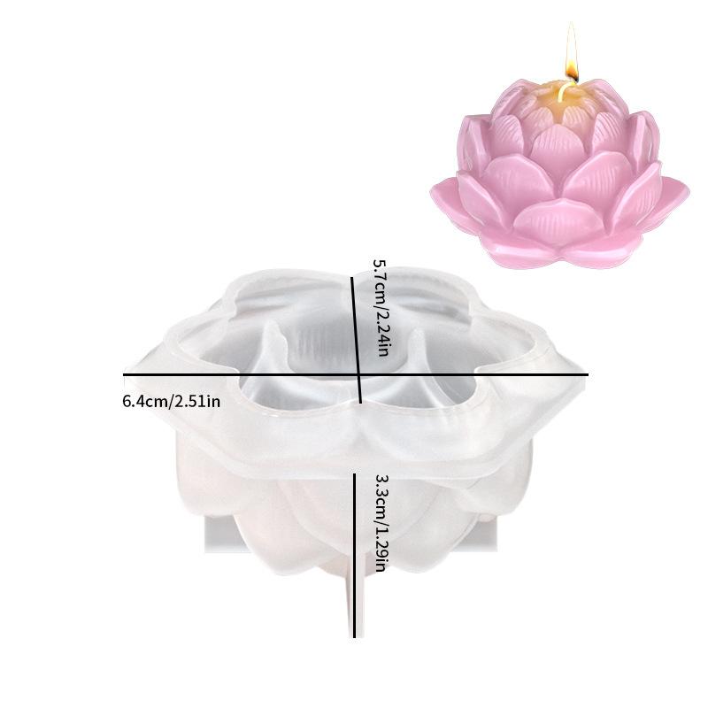 DIY Lotus Candle Silicone Molds 3D Flower Bud Shape Lotus Resin Drops Glue Plaster Crafts Mold Hand Soap Making Tool Home Gift