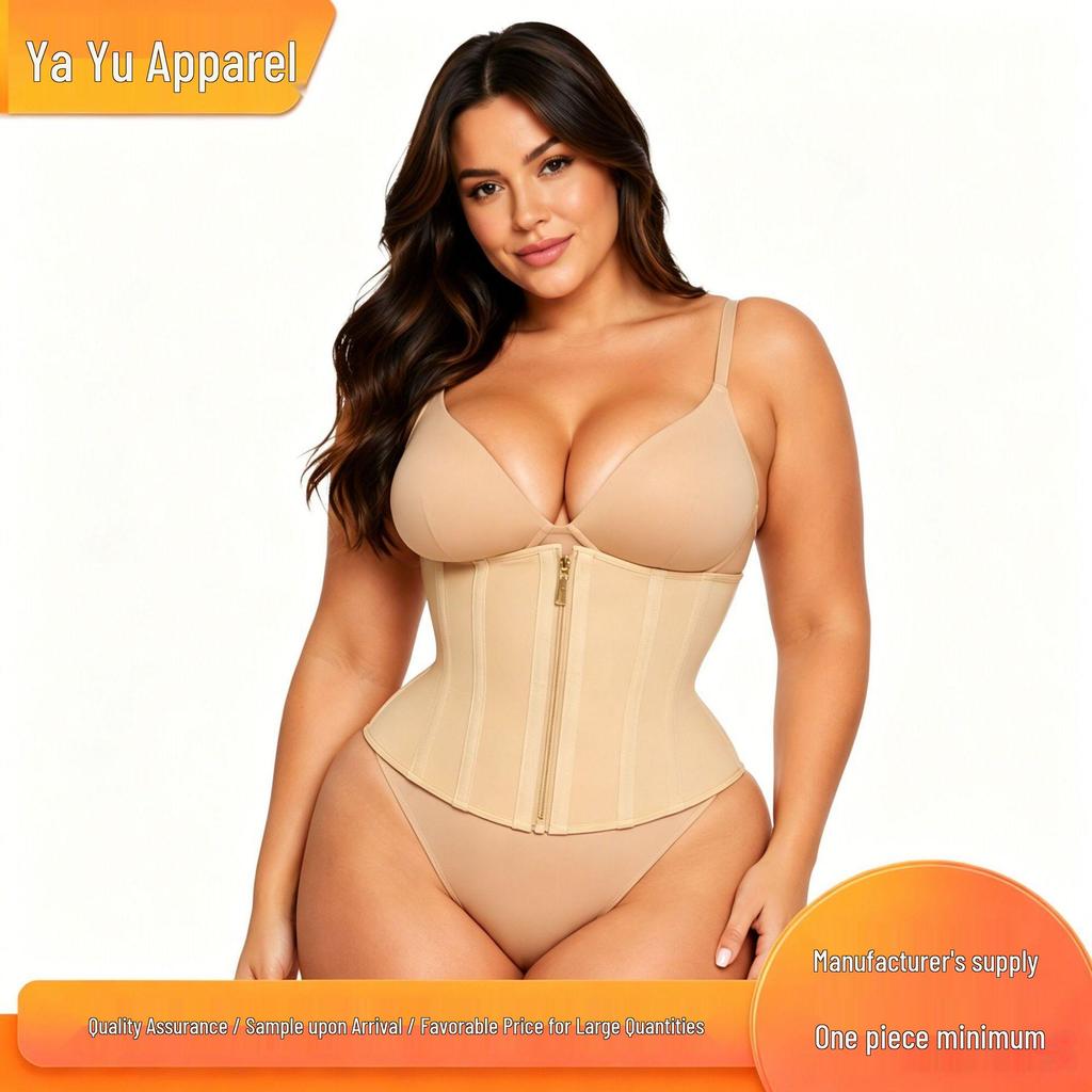 Women's High-Waisted Slimming Zipper Waist Trainer Corset