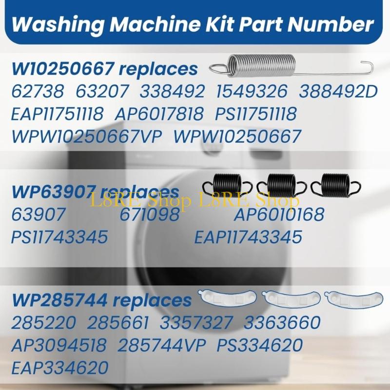 L8RE Washing Machine Spring Suspension Stability Floor Protective Quiet Operation